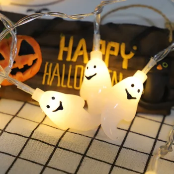 

10 LED Hanging Halloween Decor Pumpkins/Ghost/Spi Der/Skull LED String Lights Lanterns Lamp For DIY Home Outdoor Party Supplies