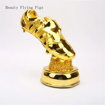 

Simple And Modern Resin Home Decor Figurines Football Prizes Green Resin Plus Fine Gold Plating Football Gold Seat Trophy Crafts