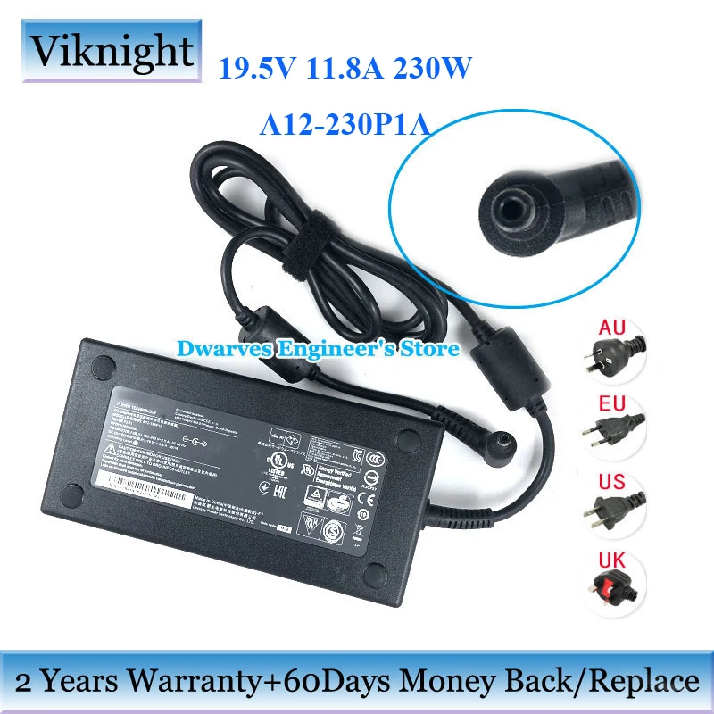 

Genuine A12-230P1A 19.5V 11.8A 230W Power Charger Adapter For Chicony ADP-230EB T A17-230P1A for CLEVO P671HS-G ZX8-CR5S1