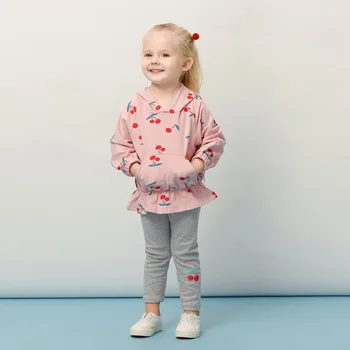 

2 3 4 5 6 Year Toddler Girls Clothes Cherry Hooded Sweatshirt Pants Children Clothing Set Cotton Spring Fall Kids Suits for Girl