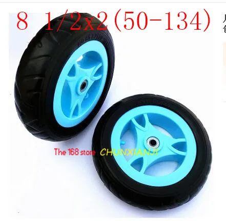 2pcs blue 2 шт 8 1/2x2 колеса 8 1/2*2 шины детские трехколесные шины части поролоновое колесо детское заднее колесо велосипеда Детская Машина игрушечное колесо - Цвет: 2pcs blue