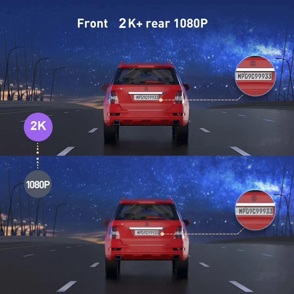 Автомобильный видеорегистратор TAVIN 12 &quot2K 1440P Sony IMX335 с зеркалом заднего вида HD