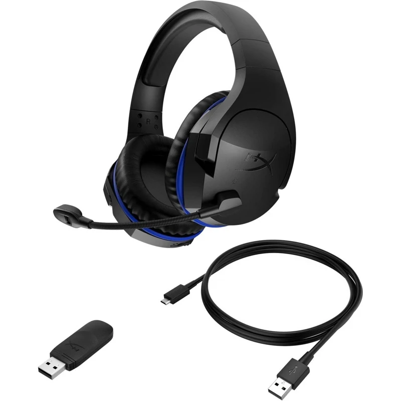 Гарнитура HyperX Cloud Stinger Wireless PS4 беспроводная, 2.4 ГГц, 20-20000 Гц, 32 Ом, 109 дБ, 100-7000 Гц,-47 дБ, черная