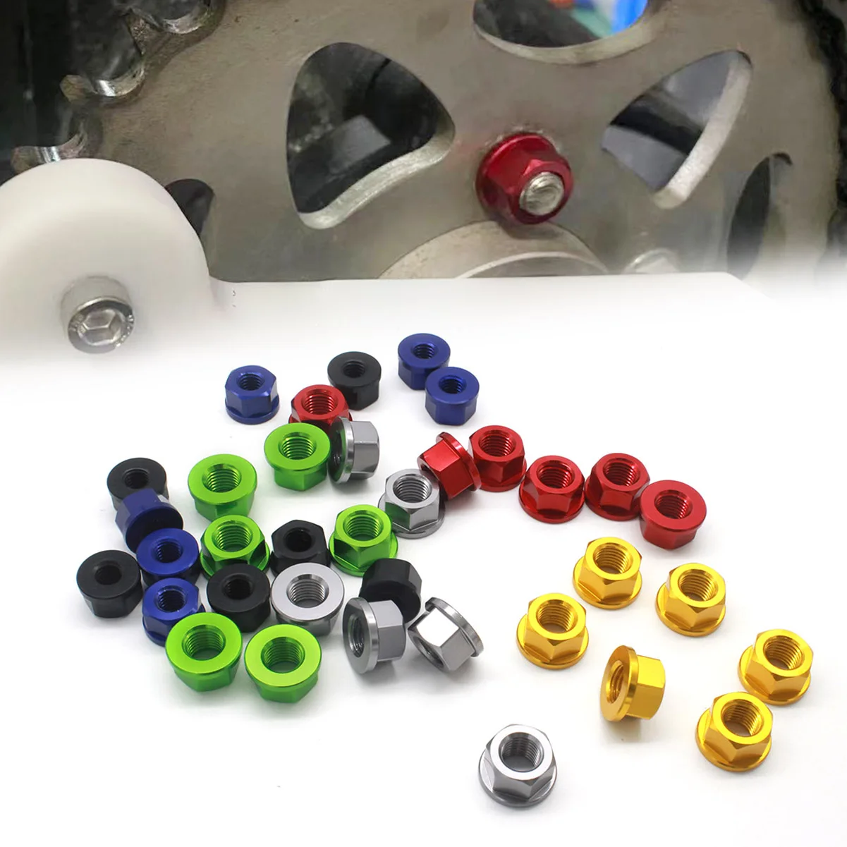 Semspeed Universal M10*1.25 Rear Sprocket Wheel Axle Nuts Hex Nut