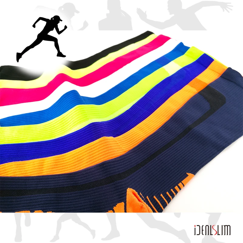 IDEALSLIM/3 пары компрессионных носков для бега, голени и голени, поддерживающие носки для велоспорта для женщин и мужчин, походные носки для йоги
