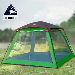 5-8Person Windbreak кемпинговая палатка двухслойная Водонепроницаемая большая космическая анти УФ туристические палатки для походов на пляж