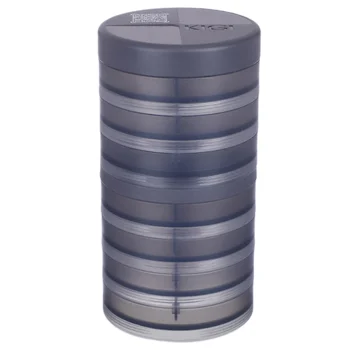 

Portable Pill Case Mini Weekly Pill Box Large Capacity Pill Subpackaging Box Grey