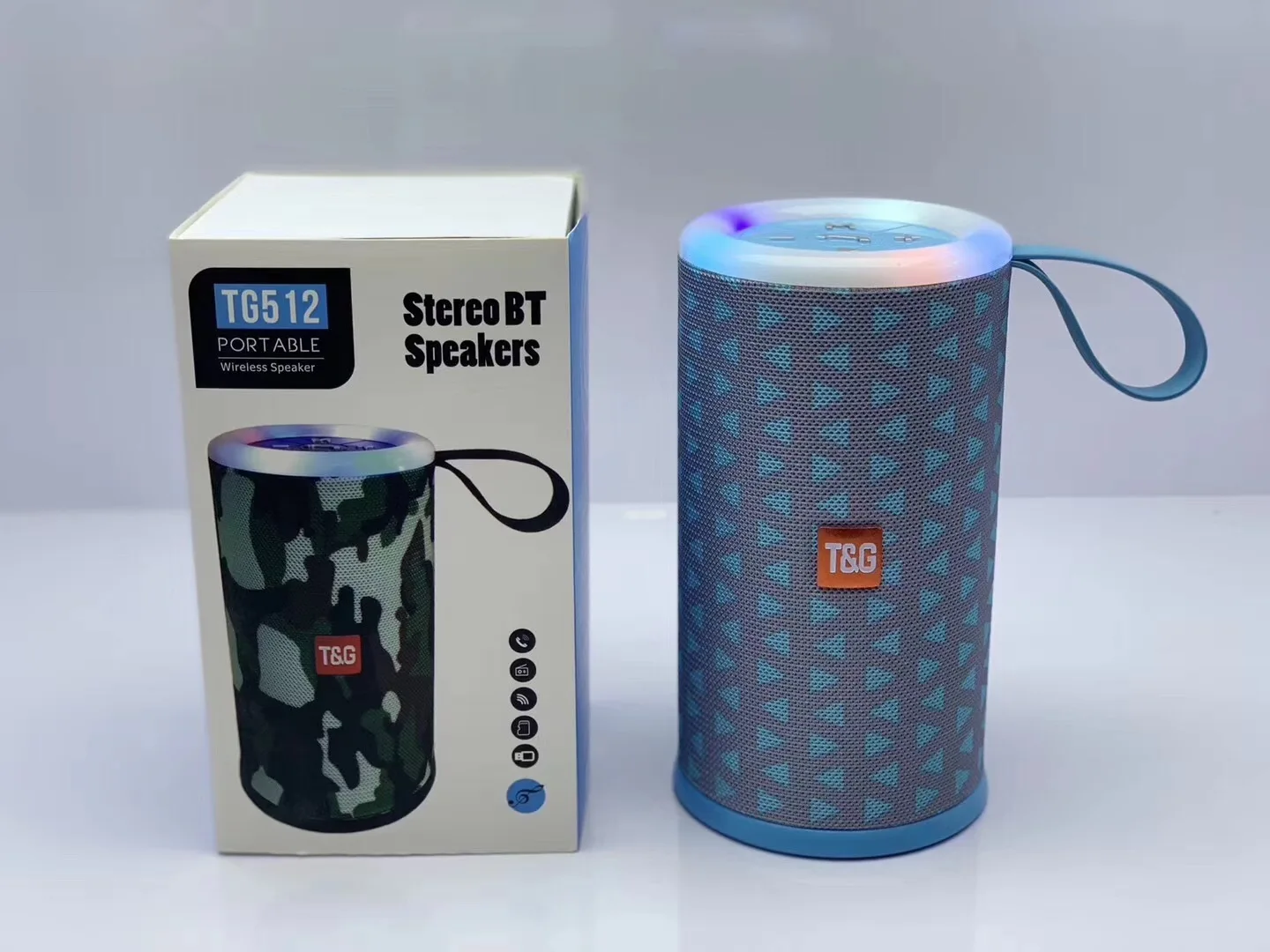 Tg512 ткань Bluetooth динамик открытый водонепроницаемый портативный ручной карты Instert сабвуфер с светодиодный красочный свет небольшой стерео - Цвет: Другое