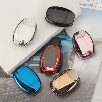 

Fashion New Hard TPU Car Key Case Cover For Mercedes benz W203 W210 W211 W124 W212 CLS CLA GL R SLK AMG A B C Sclass Accessories