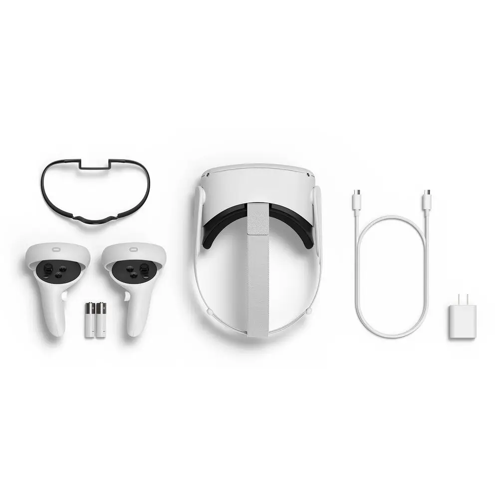 Kacamata Vr Meta/Oculus Quest 2 Asli Headset Virtual Reality Canggih  All-In-One Game Consol 128Gb/256Gb Baru Dalam Stok