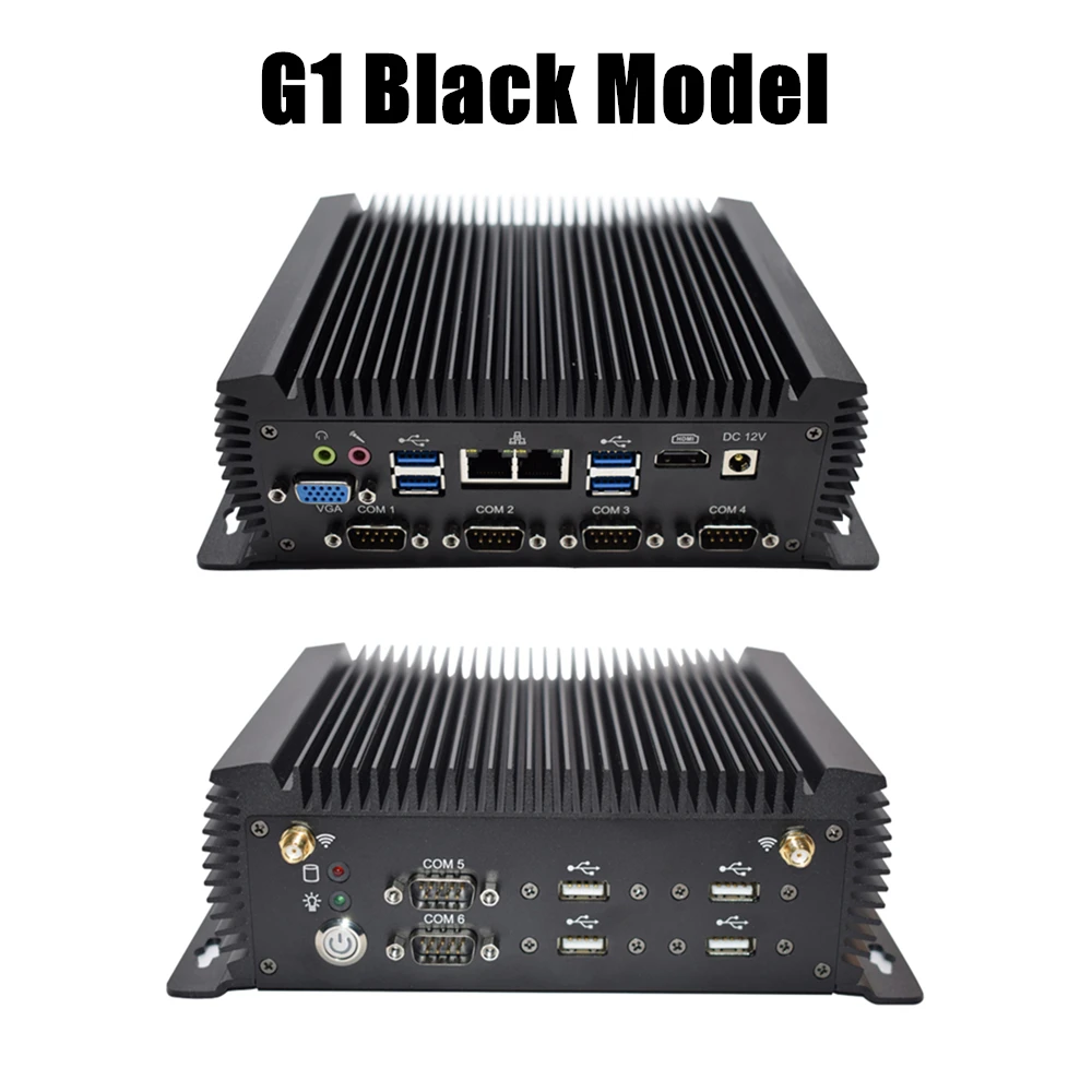Промышленный мини ПК Topton серии G без вентилятора Win10 Intel i7 i5 i3 2955U 2 * lan 6 COM USB микро