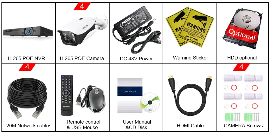 包装-NVR-4CH-枪机