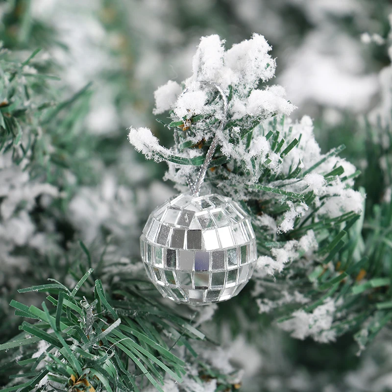 2 Hanging Disco Ball Mirror Ball Christmas Tree Ornament