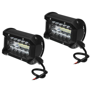 

2Pcs 5 Inch 72 W Led Lamp Lights Bar Fog Lights Waterproof Driving Work Light Off Road Lights for Suv Utv Atv Truck 4Wd