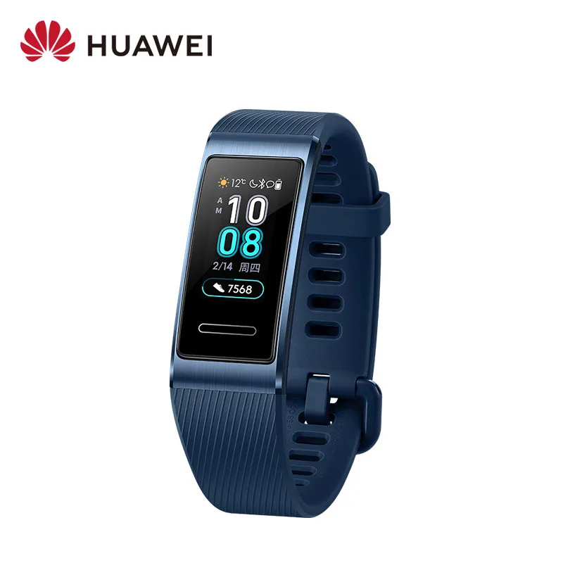 Оригинальный Смарт браслет Huawei Band 3 Pro GPS металлический каркас цветной сенсорный