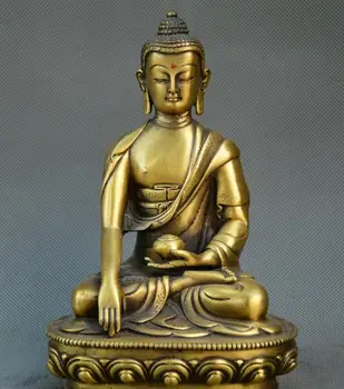 

Collect Chinese Tibet Buddhism old Bronze Sakyamuni Buddha Amitabha Statue