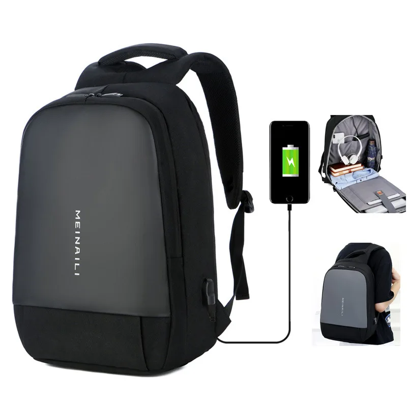 Melamine Li производители 15,6-дюймовая сумка для ноутбука студенческий Противоугонный рюкзак мужской USB Перезаряжаемый Водонепроницаемый Бизнес Ba