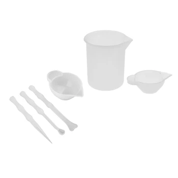 

6-Pack Silicone Measuring Cups for Resin Mixing Cups Resin Casting Container with Mixing Sticks for Resin, Paint, Art