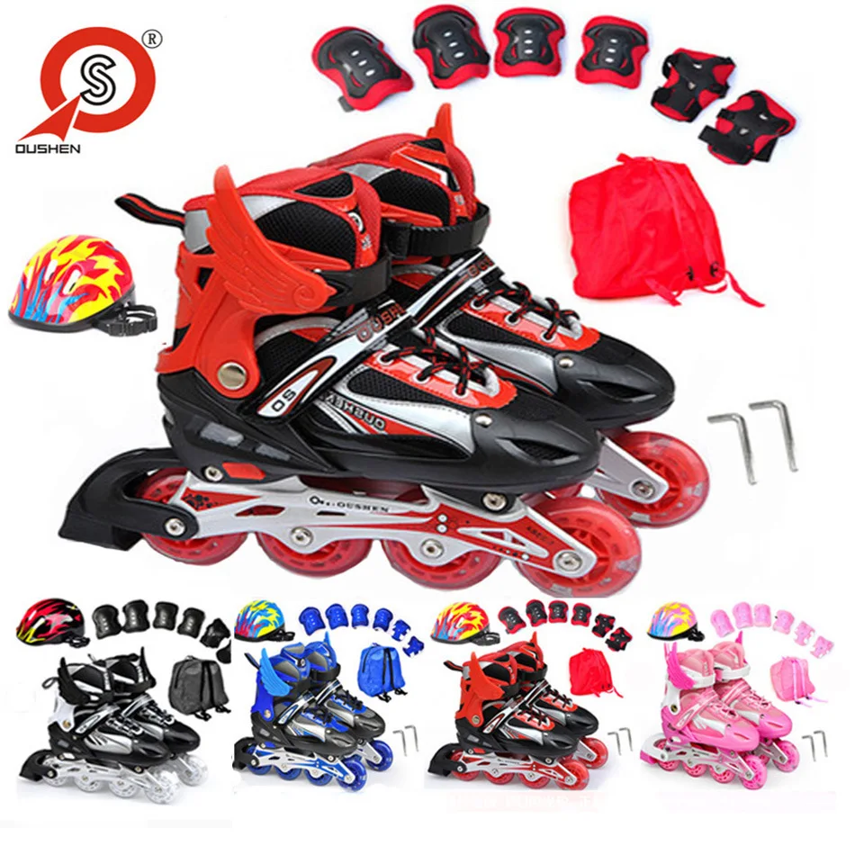 

Adjustable Children In-line Skating Skates All Set Beginners for Both Men And Women Pu Wheel Wholesale