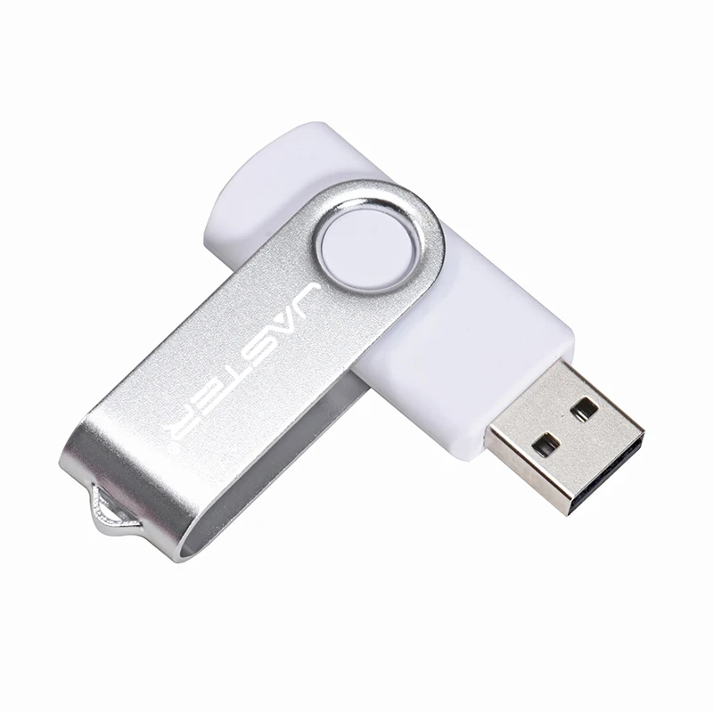 JASTER бизнес пластиковый USB флэш-накопитель портативный накопитель 4 ГБ 16 ГБ 32 ГБ вращающаяся карта памяти u диск usb 2,0 логотип клиента - Цвет: White