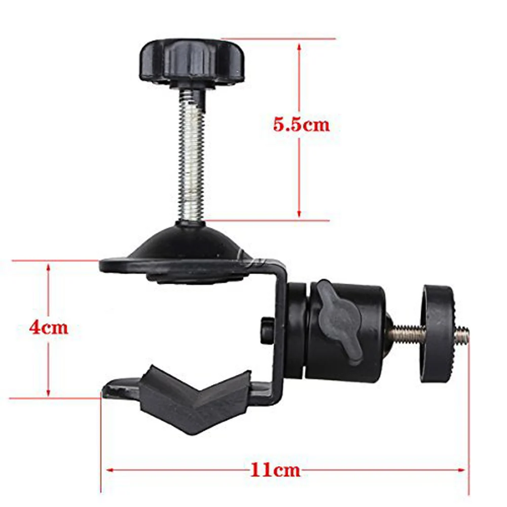 Aluminum Alloy Universial Quick Release Pipe Clamp Mounts With 1/4 Threaded Head For Cameras U-clip Three-hole Gimbal