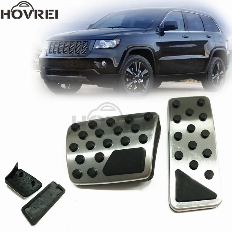 Автомобильные Нескользящие газовые тормозные педали, комплекты для Jeep Grand Cherokee WK2 2011-, подставка для ног, акселератор, крышка, без дрели