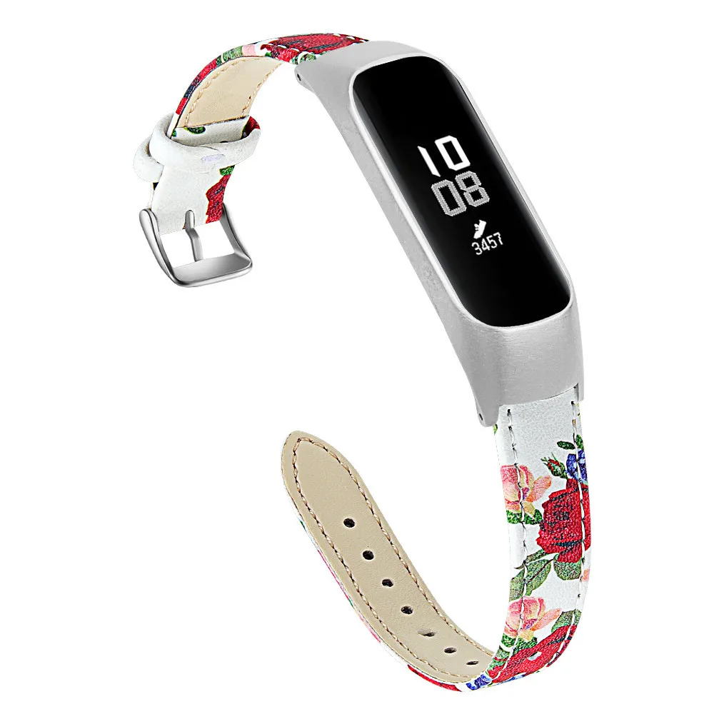 Ouhaobin кожаный ремешок для часов сменный ремешок для samsung Galaxy fit-e R375 сменный ремешок+ металлическая рамка 724#2