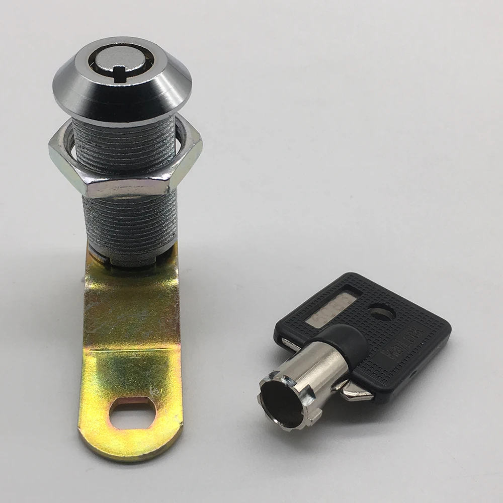 1 piece 32mm chrome plated cylinder metal letter box locker cam lock