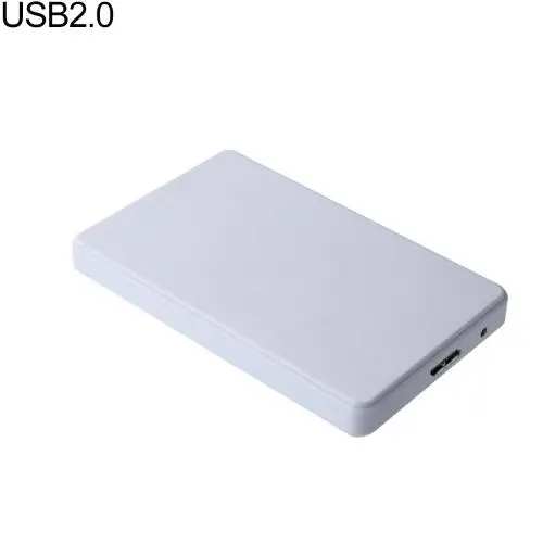 2,5 HDD чехол Sata для USB HDD SSD корпус USB3.0 2,0 мобильный жесткий диск чехол Коробка для ноутбука черный синий диско Дуро экстерно чехол - Цвет: White USB2 0