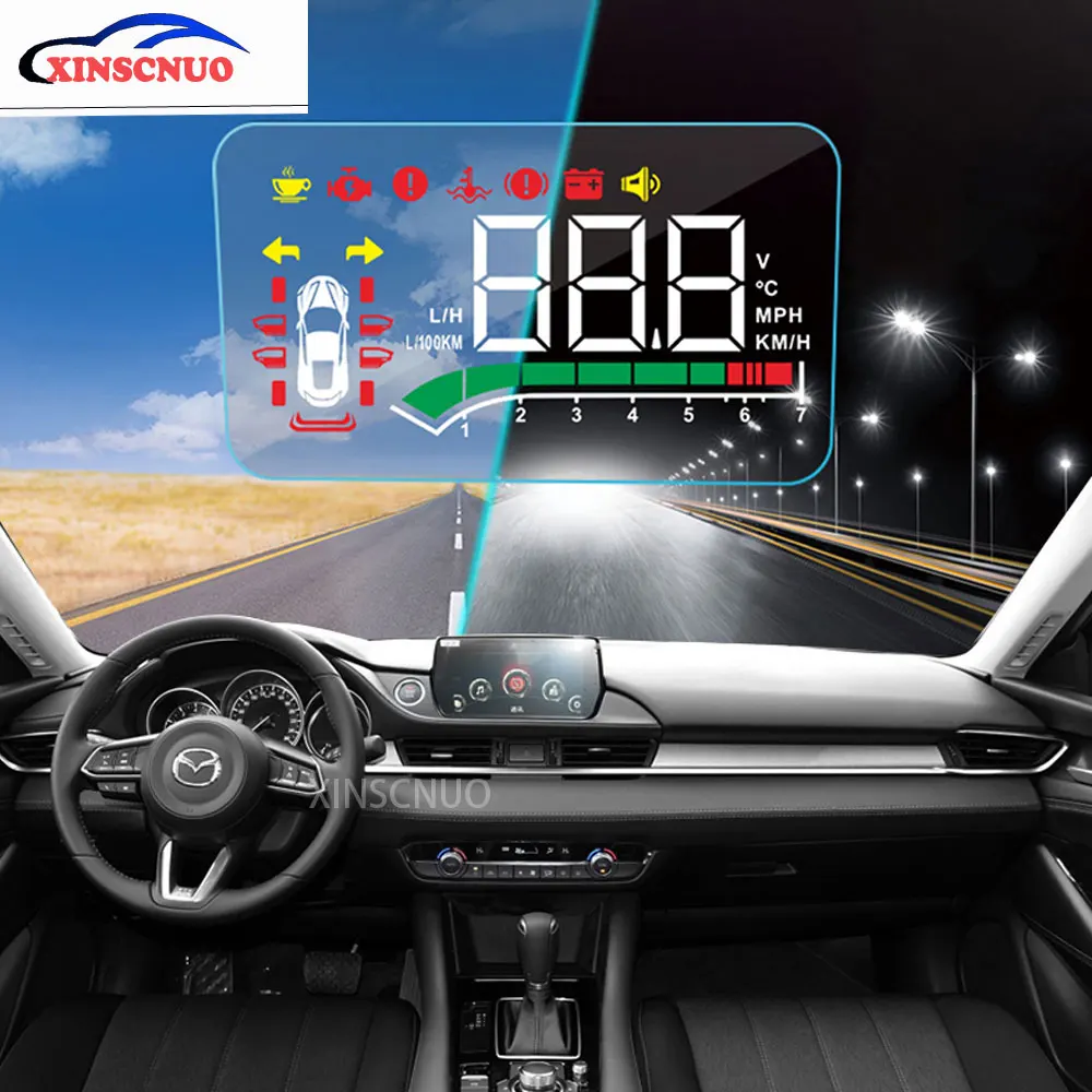 XINSCNUO автомобильный HUD Дисплей для Mazda 6 Mazda6 Atenza 2020 OBD проекционный Спидометр