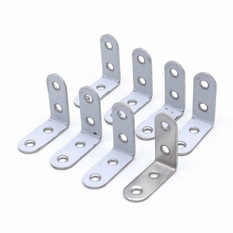 

8pcs L Bracket Corner Brace W/ Screws 90 Degree Household Furniture Repair Tool
