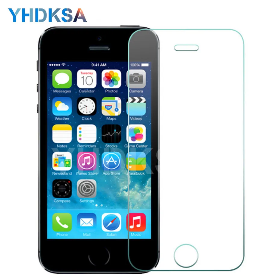

9H Tempered Glass on the For iPhone 5 5S SE 5C Anti-Burst Tempered Screen Protector Glass For iPhone 5S SE 4 4S Protective Film