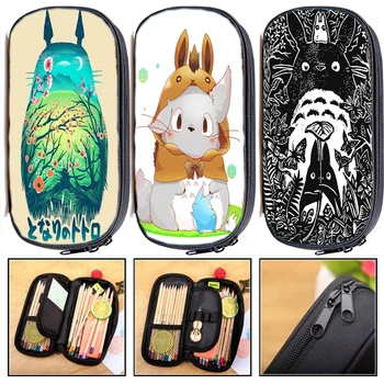 

Totoro Large Capacity Pencil Case Nylon Cute Pencilcase School Pen Case Supplies Pencil Bag School Box Pencil Pouch Stationery