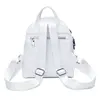 ZENCY Silver Meatal Hardware 100% Genuine Cow Leather Women Backpack Lady Girl First Layer Cowhide Book Bag Style Knapsack Purse 2