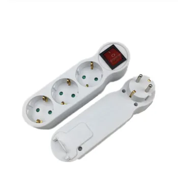 

Drop Ship&Wholesale 16A European Type Conversion Plug 1 TO 3 Way EU Standard Power Adapter Socket Mar28