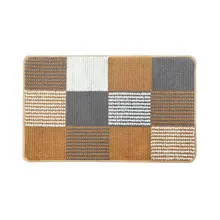 Коврик для двери в помещении геометрический цветной плед Толстый ворсистый пол ковер для ванной