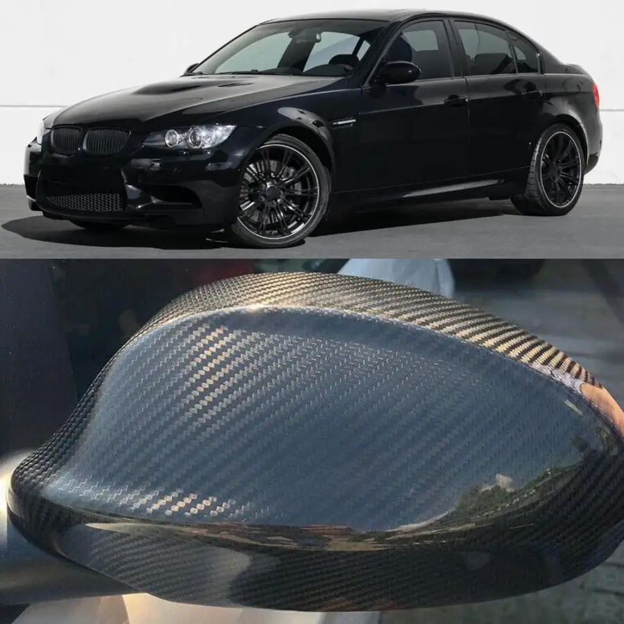 

1 Pair Left And Right Hand Drive Carbon Fiber Rearview Mirror Cover Fit for E90 3 Series 4 Door Sedan 2005 2006 2007 2008