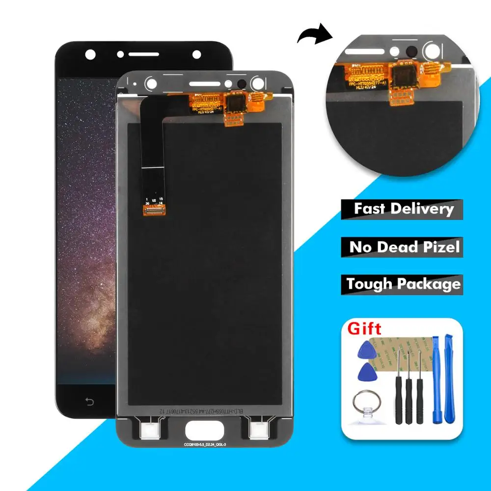 ЖК-дисплей AAA 5 дюйма для ASUS Zenfone 4 Selfie ZD553KL X00LD с сенсорным экраном дигитайзер