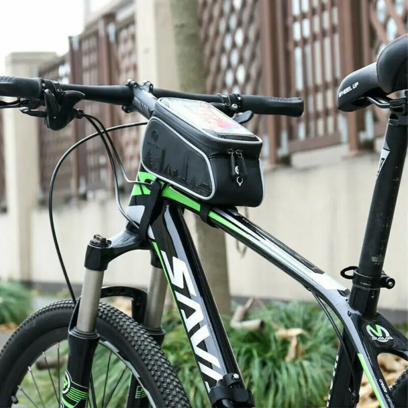 

New Cycling Bag Bicycle Top Front Frame Pannier Tube Tote Double Pouch Small Convenient Waterproof Touch Screen Bags