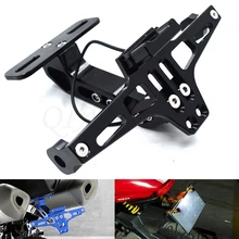 Универсальный CNC алюминиевый мотоцикл регулируемый угол номерной знак кронштейн для Yamaha FZ6 FAZER FZ6R FZ8 MT-07/FZ-07 FZ-09/MT-09/SR