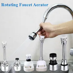 4 Style 360 Degree Shower Spray Nozzle Rotating Kitchen Faucet Aerator Adjustable Water Saving Filter Diffuser Head Short Long