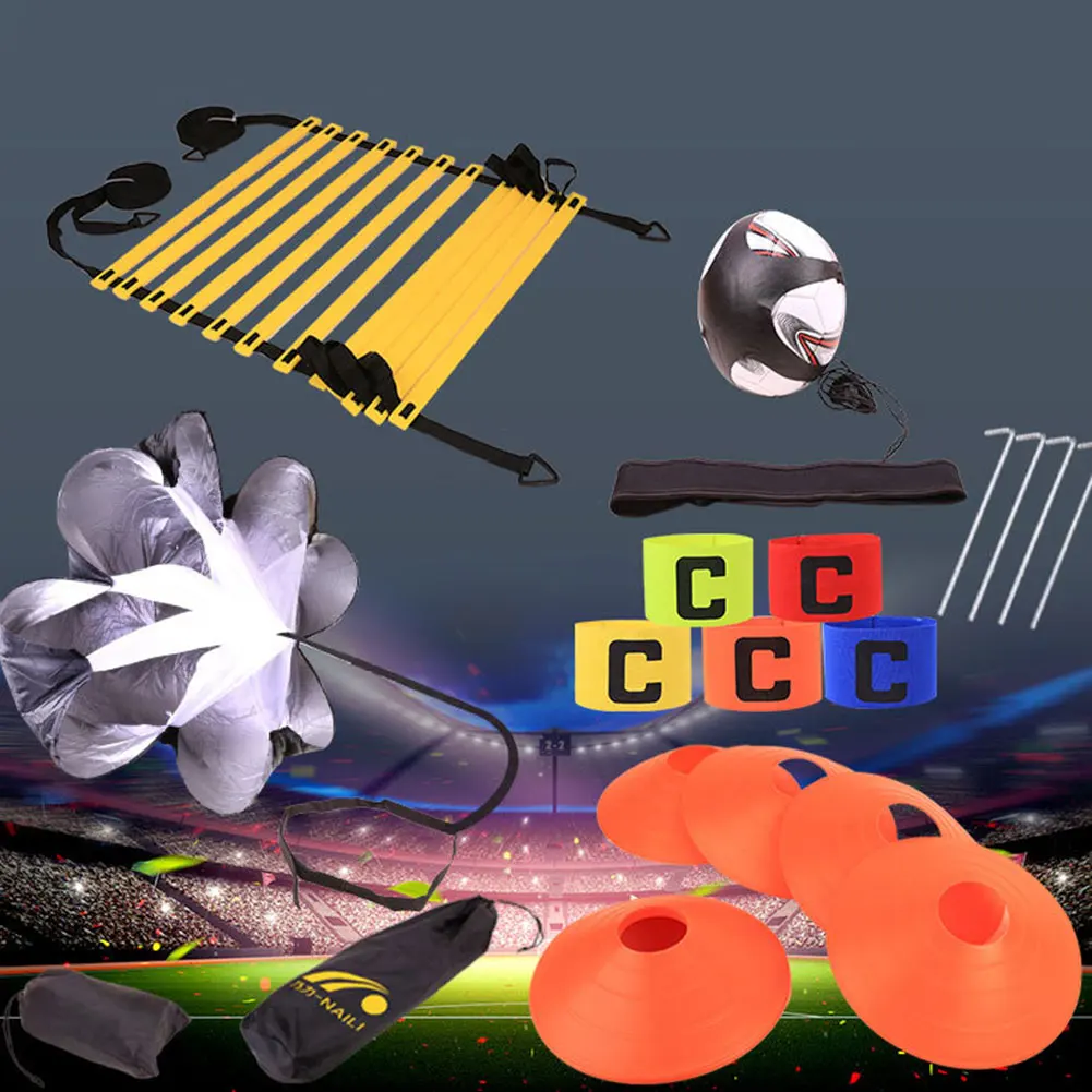 

Football Kick Trainer Set Soccer Training Aid Hands Free Solo Practice Equipment With Belt Elastic Rope For Kids Adults