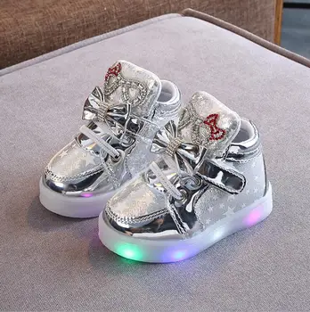 

Children Shoes With Light Popular in Europe Boys Shoes Autumn Winter Girls Cartoon Sneakers Kids Led Sport Shoes Size 21-30