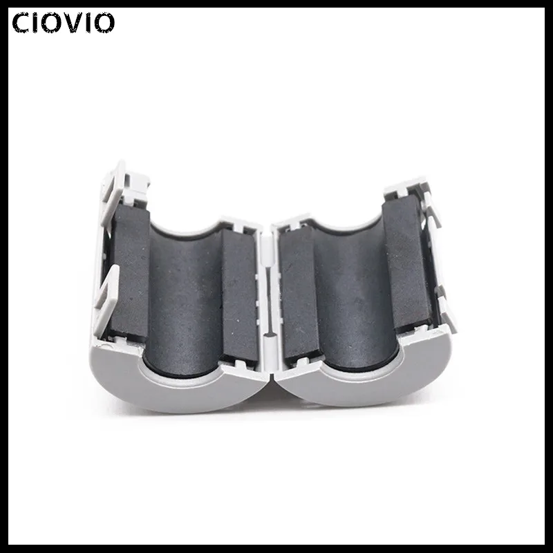 CIOVIO 20Pcs 7mm/9mm/11mm/13mm Clip-On Ferrite Ring Core Noise Suppressor For EMI RFI Clip Cable Active Components Filters