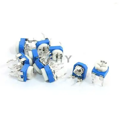 

10Pcs DVD VCD 20K Ohm Trim Pot Potentiometer Adjustable Resistor WH06-2