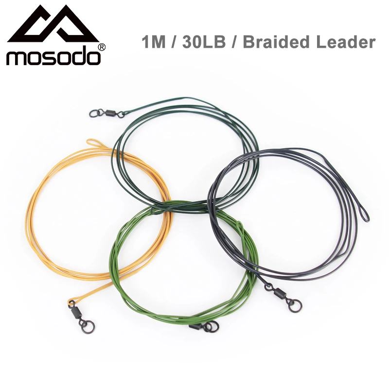 Mosodo 1M Carp Fishing Line 30LB Braided Leader Line With Quick