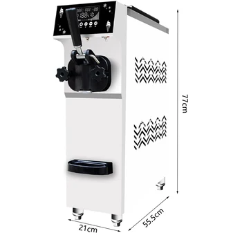 

Best Sale 900W Desktop Soft Ice Cream Vending Machine seven color Ice Cream Machine Free Shipping