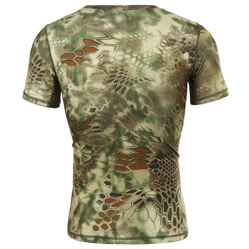 Outdoor Camouflage Men T Shirt Breathable Military Tactical Tshirt Quick Dry Sport Army Camo Hunting Fishing Hiking Tee Shirts