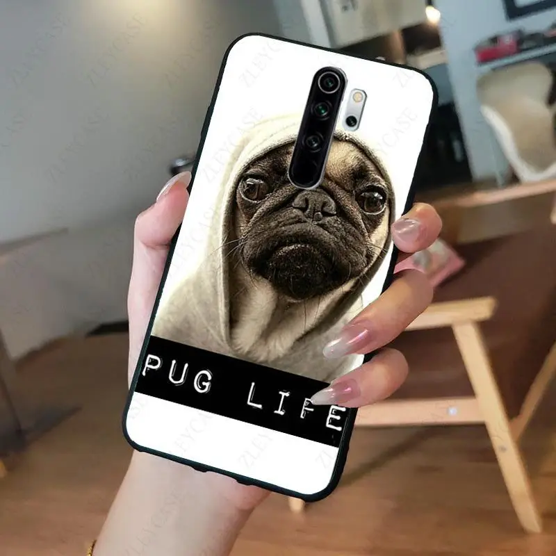 pug dog animal Phone Cover for redmi note8pro note7 note5 note6pro 7 7A 8 8A Note8T note9s note9pro Cellphones 