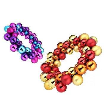 

Christmas Balls Wreath Garland Hanging Pendant Window Door Ornament Home Decorations